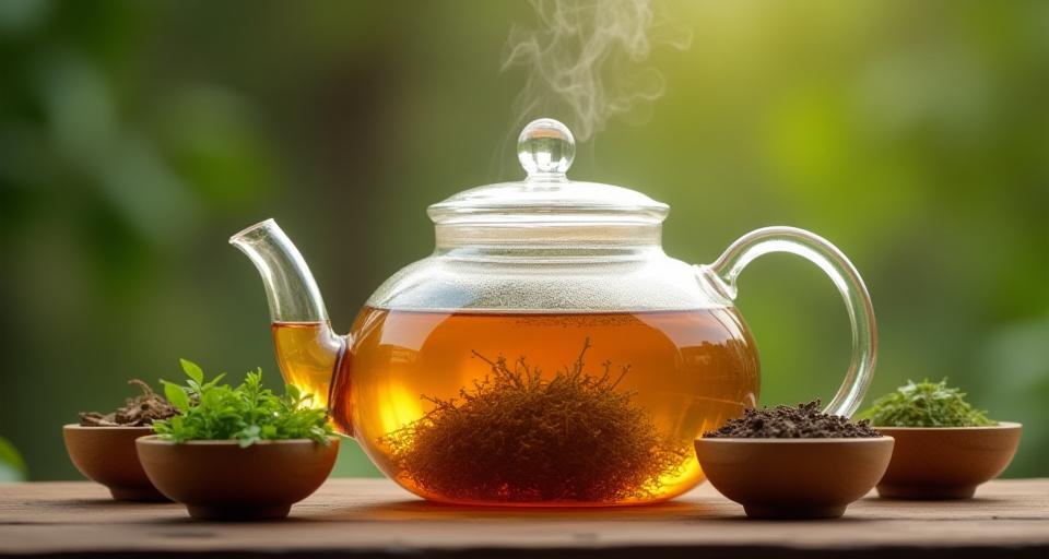 A beautiful infographic showing the steps of steeping tea