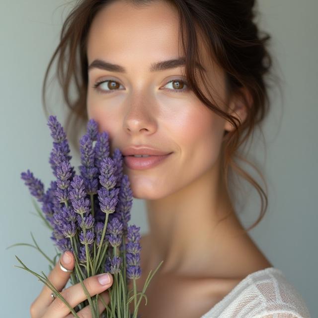 Baohoa Polydor holding a bunch of lavender